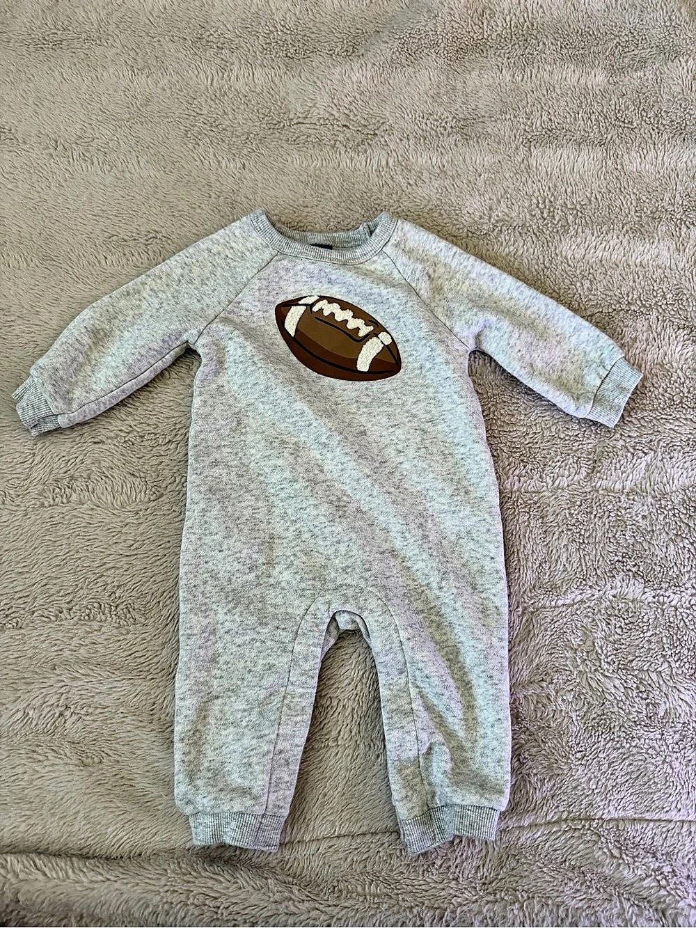 Old Navy Football Baby Romper Size 3-6M Like New